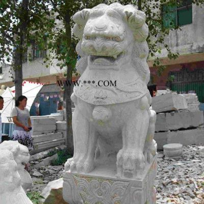 雕刻大理石石獅子 石雕石獅子的作用  可混批