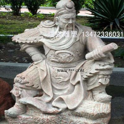 璞興雕塑 石燈關(guān)公漢白玉關(guān)公大理石關(guān)公制作
