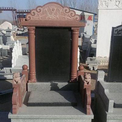 石雕墓碑 花崗巖大理石墓碑 傳統(tǒng)墓碑雕塑擺件 曲陽石雕