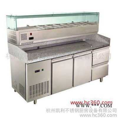 供應VEKASE大理石臺面平冷工作臺 商用冰箱 陳列柜 披薩臺 海鮮柜 飲料柜