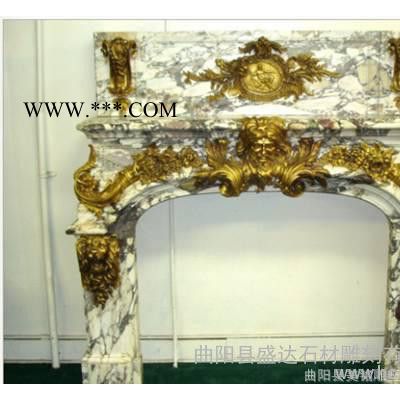 **壁爐 大理石壁爐 石材壁爐雕刻 法式壁爐 室內(nèi)擺件 曲陽