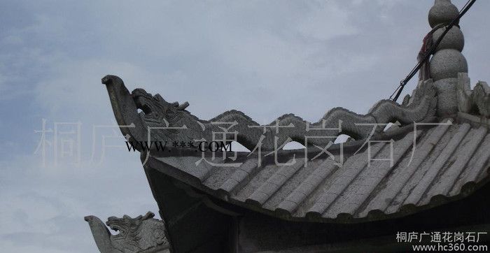 六角石亭—批發(fā)桐廬芝麻青雪花青花崗石石材石料