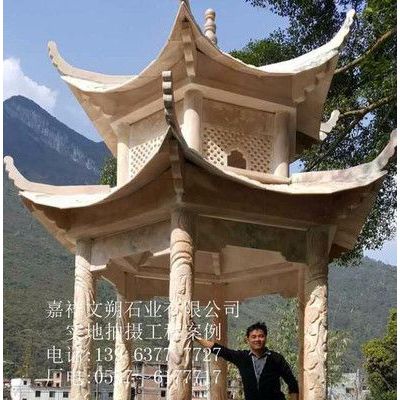 嘉祥石雕長江常年定做大理石涼亭 石雕長廊 價格優(yōu)惠負責安裝