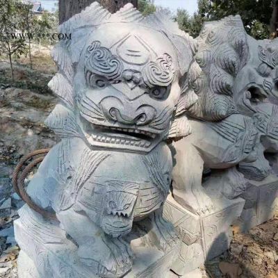 大理石石獅子 景觀石獅子 戶外石獅子工廠供應
