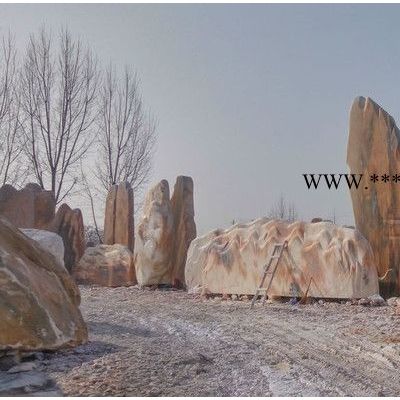 南陽晚霞紅大理石景觀石頭價格 寄情于石，情石相交