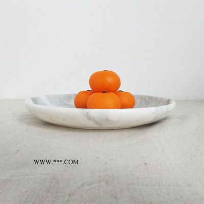 卡拉拉灰大理石小果盤簡約家居酒店裝飾水果盤定制禮品 現(xiàn)貨可售 定制禮品禮盒l(wèi)ogo