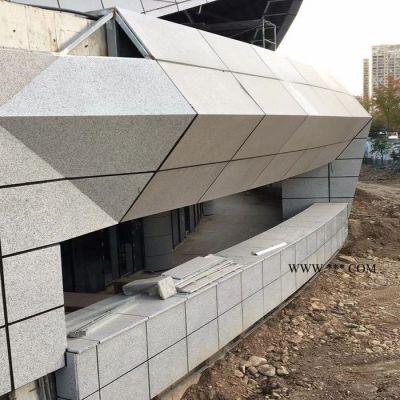 粵藝佰大理石花紋鋁單板，外墻仿石材紋理鋁板材料，裙樓檐口造型石紋漆鋁單板廠家