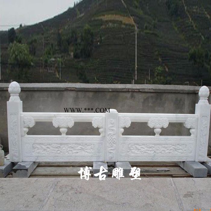 博古石雕欄板 大理石雕花鏤空欄板  漢白玉雕花欄板  大理石護(hù)欄  晚霞紅雕花欄板