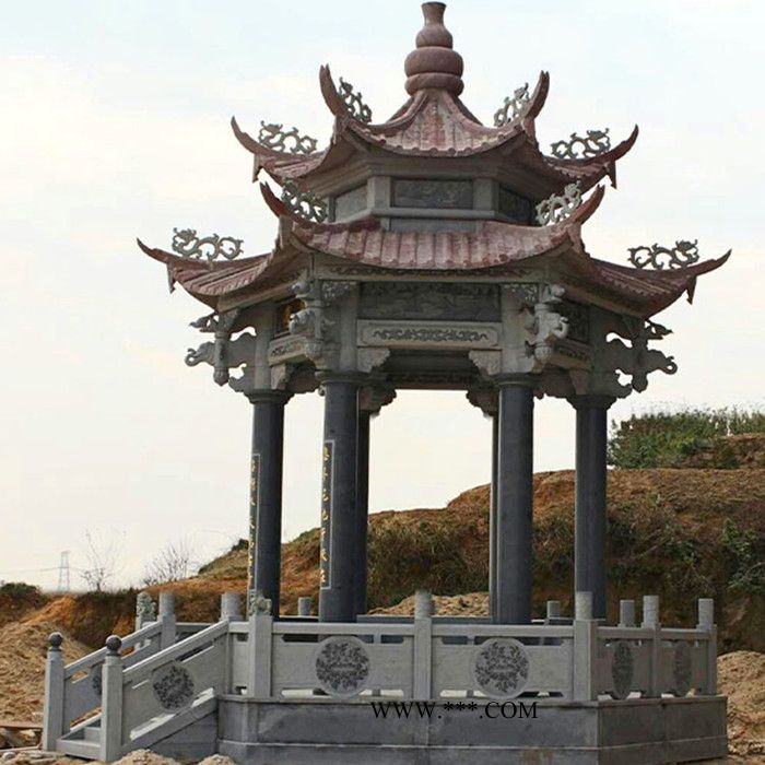星博石業(yè) 石涼亭石亭子涼亭大理石涼亭六角涼亭