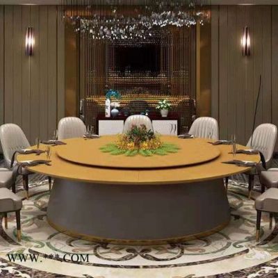 手動(dòng)圓桌 無煙火鍋?zhàn)?大理石桌 餐廳大圓桌藝匠凰廠家供應(yīng)