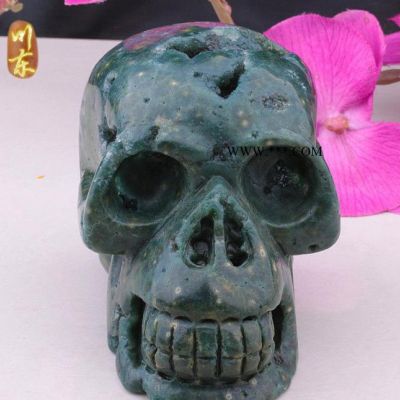 天然海洋瑪瑙  骷髏頭雕刻 直銷 定制