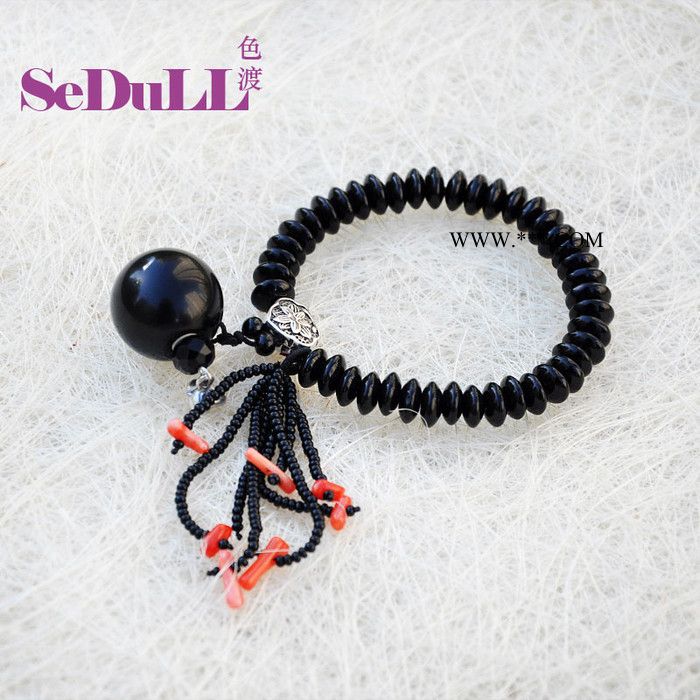 供應(yīng)sedull黑曜石黑瑪瑙  眼黑曜石 精油瓶手串