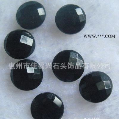 產(chǎn)地貨源 AAA級天然黑瑪瑙圓形雙龜面戒面 10mm高品質(zhì)外貿(mào)訂單