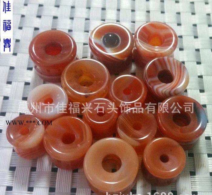寶石耳廓  規(guī)格齊 天然紅色條紋瑪瑙 空心實(shí)心耳廓 耳釘穿刺飾品