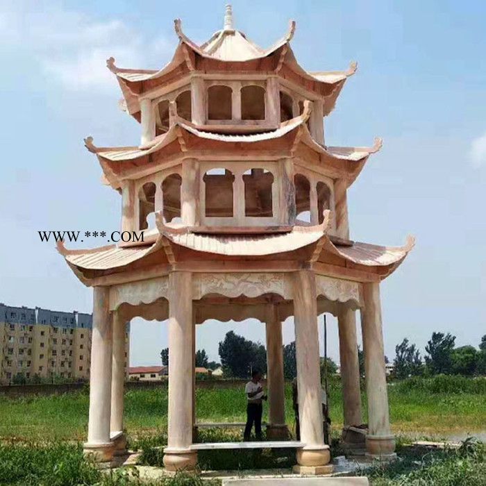 星博石業(yè) 六角石亭子 大理石石涼亭 售賣石亭子