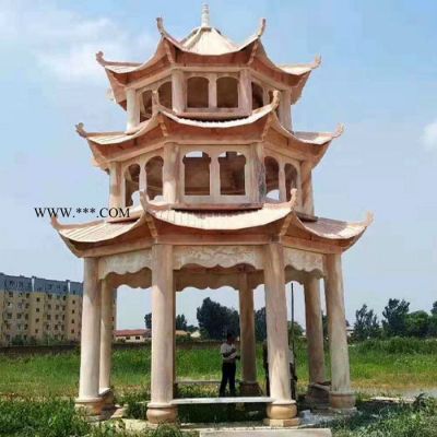 星博石業(yè) 六角石亭子 大理石石涼亭 售賣石亭子