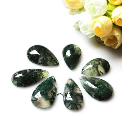 供應(yīng)AAAA級(jí)100％天然水草瑪瑙水滴形吊墜 純手工拋光 25－35MM長