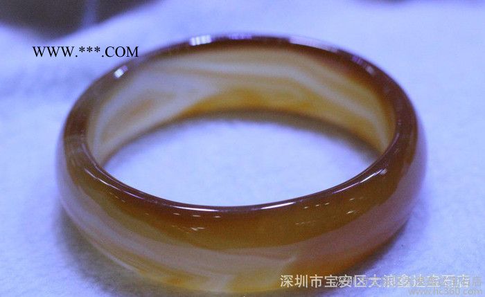 廠價(jià)直銷 天然黃白玉髓圓形手鐲 2.0寬 冰種玉髓瑪瑙手鐲批發(fā)
