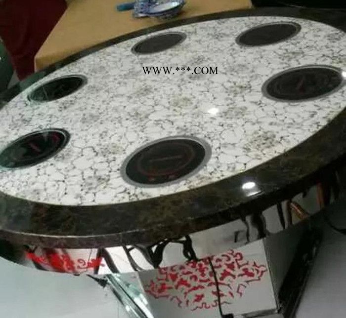 鑫韻峰   不銹鋼餐廳火鍋桌   直銷大理石電磁爐火鍋桌 每人每火鍋桌子