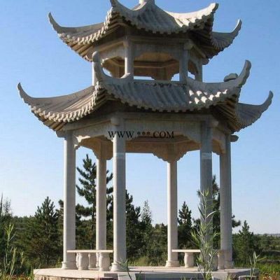 花崗巖涼亭 大理石石涼亭 戶外石亭子雕刻廠