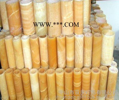 松香黃大理石圓筒 松香玉透光石燈罩 米黃玉石樓梯柱 天然玉石柱子燈定做