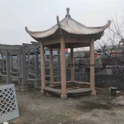 大理石石亭子  休閑石雕石涼亭 休息長亭 樣式齊全