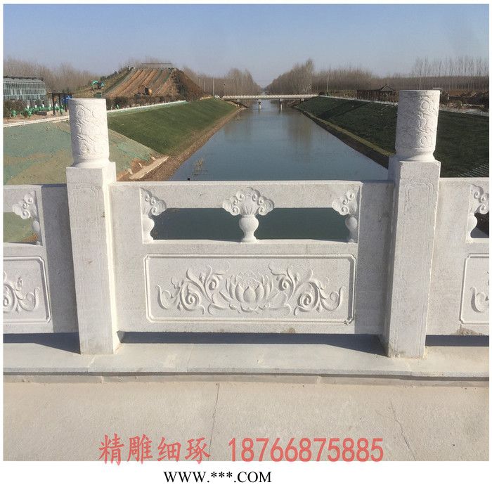 憶石宏石業(yè) 供應(yīng)公園石雕欄桿 花崗巖欄桿 大理石石雕護(hù)欄雕塑