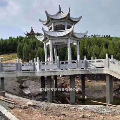 石長廊走廊 石雕石長廊石亭 大理石芝麻白石長廊可定制
