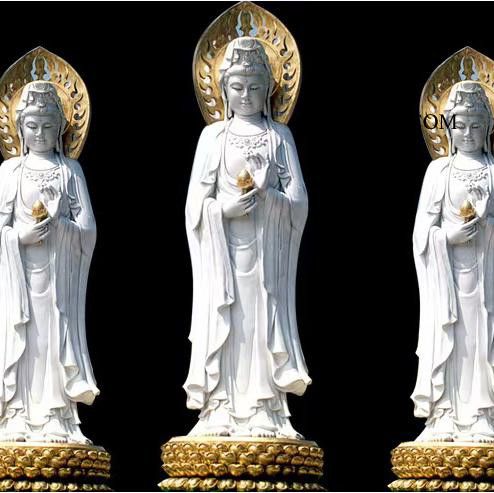 奇寶 園林雕塑  石雕觀音佛像 大理石石雕佛像 寺廟滴送子觀音雕塑