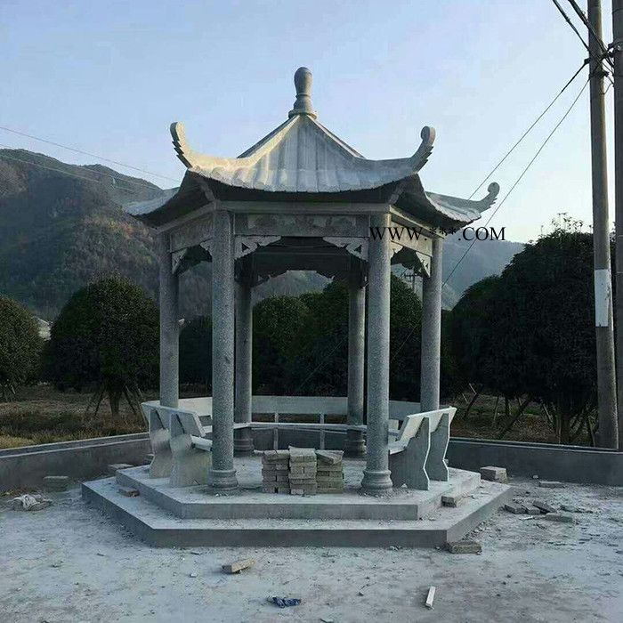 大理石石亭子設(shè)計 兩層涼亭供應(yīng) 歐式庭院休息涼亭報價
