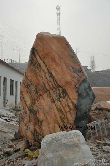 大理石散置自然石 五彩石產地 園林駁岸或與其他景物結合使用