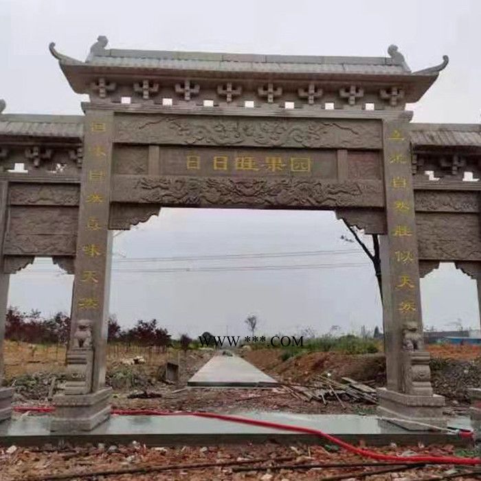 利明  寺院石牌坊 大理石牌樓 牌坊