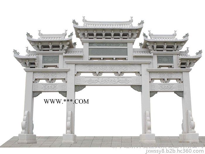 大理石石雕牌坊制作價格 農(nóng)村石雕門樓樣式圖片 **