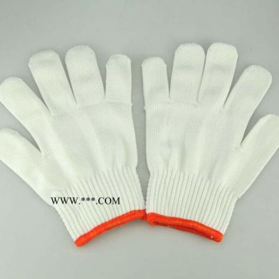 樂銘鑫1707011 DIY工具白色尼龍勞保手套多片鋸大理石切割片微波窯爐防護(hù)手套加厚手套舒適