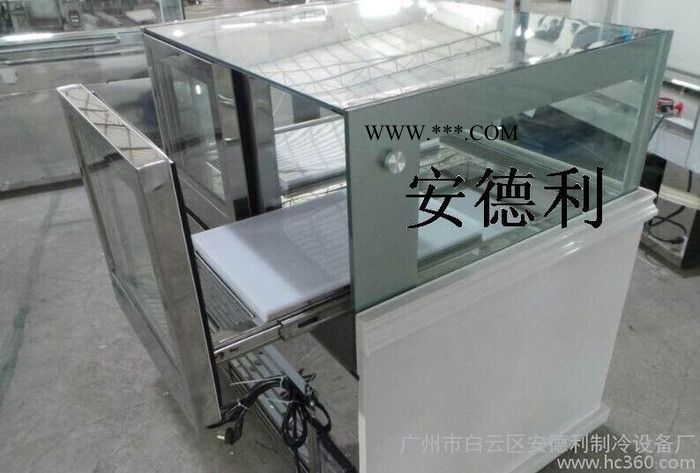 直角一層巧克力冷柜  白色大理石冷柜  展示柜