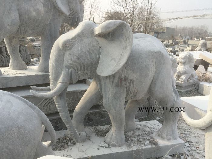 憶石宏供應(yīng)石象雕塑 晚霞紅招財(cái)辟邪大型大象 天然大理石大大象工藝品