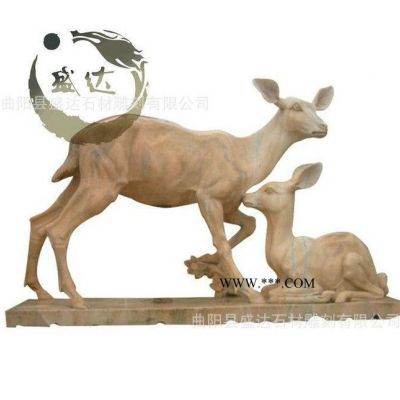專業(yè) 大理石動(dòng)物石雕 石雕擺件 動(dòng)物雕像工藝收藏 園林動(dòng)物石雕像 **價(jià)廉 石雕鹿 石鹿 晚霞紅石鹿  動(dòng)物雕像