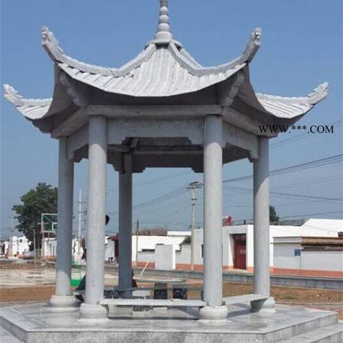 匠心石業(yè)漢白玉青石中式樓閣涼亭 古建石雕涼亭 大理石青石古建石亭子