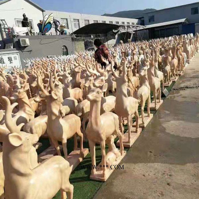 【洛彤】門口擺件價格 母子鹿裝飾 石雕動物鹿批發(fā) 草坪小鹿 大理石動物雕塑