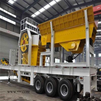 建筑垃圾破碎站 新型反擊式破碎機(jī) 歐版反擊破移動(dòng)破碎站 移動(dòng)站船架破碎車