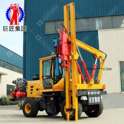 巨匠集團(tuán) DZC-Ⅱ型裝載式護(hù)欄打拔鉆一體機(jī) 高效打樁機(jī)