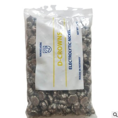 現(xiàn)貨供應(yīng)挪威含硫鎳餅CROWNS鎳扣S鎳圓餅Ni99.99點(diǎn)解鎳塊電鍍鎳餅