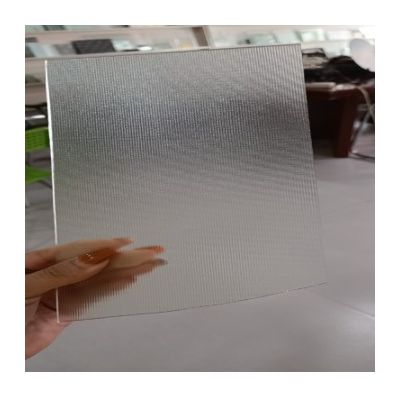 5mm布紋長虹海棠現貨壓花鋼化玻璃 圓形磨砂玻璃